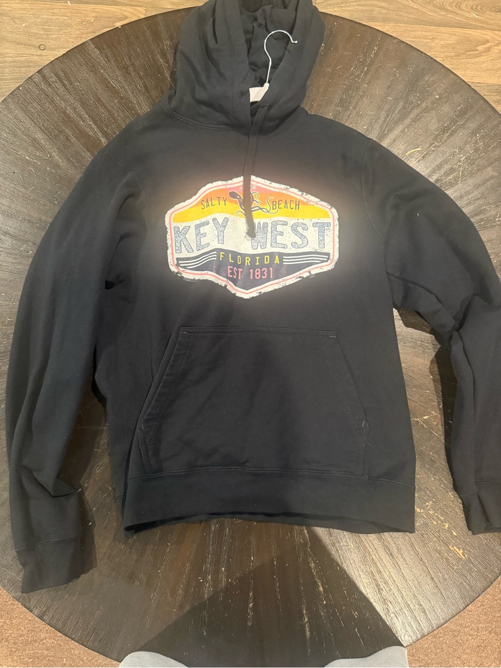 Key West Graphic Black Hoodie Sweatshirt - Men